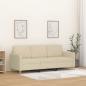 Preview: ARDEBO.de - 3-Sitzer-Sofa Creme 180 cm Stoff