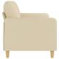 Preview: 3-Sitzer-Sofa Creme 180 cm Stoff