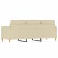 Preview: 3-Sitzer-Sofa Creme 180 cm Stoff