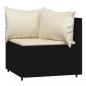 Preview: Garten-Ecksofas mit Kissen 2 Stk. Schwarz Poly Rattan