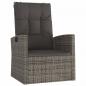 Preview: 3-tlg. Garten-Lounge-Set mit Kissen Grau Poly Rattan