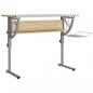 Preview: Basteltisch Sonoma Eiche & Grau 110x53x(58-87) cm Holzwerkstoff