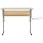 Preview: Basteltisch Sonoma Eiche & Grau 110x53x(58-87) cm Holzwerkstoff