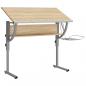 Preview: Basteltisch Sonoma Eiche & Grau 110x53x(58-87) cm Holzwerkstoff