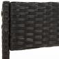 Preview: 4-tlg. Garten-Lounge-Set mit Kissen Schwarz Poly Rattan