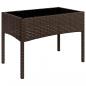 Preview: 4-tlg. Garten-Lounge-Set mit Kissen Braun Poly Rattan