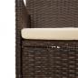 Preview: 4-tlg. Garten-Lounge-Set mit Kissen Braun Poly Rattan