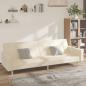 Preview: ARDEBO.de - Schlafsofa 2-Sitzer Creme Stoff