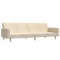 Preview: Schlafsofa 2-Sitzer Creme Stoff