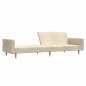 Preview: Schlafsofa 2-Sitzer Creme Stoff