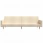 Preview: Schlafsofa 2-Sitzer Creme Stoff