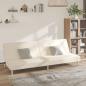 Preview: ARDEBO.de - Schlafsofa 2-Sitzer Creme Stoff