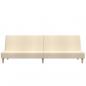 Preview: Schlafsofa 2-Sitzer Creme Stoff