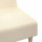 Preview: Schlafsofa 2-Sitzer Creme Stoff