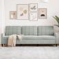 Preview: ARDEBO.de - 3-Sitzer-Sofa Hellgrau 210 cm Samt