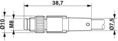 Preview: Phoenix Contact SAC-3P-M 8MS/ 3,0-PUR/M 8FS - Sensor-/Aktor-Kabel (1681936)