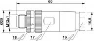 Preview: Phoenix Contact SACC-M12MS-8CON-PG9-M - Steckverbinder (1513334)