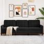 Preview: ARDEBO.de - 3-Sitzer-Sofa Schwarz 210 cm Samt