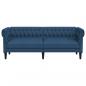 Preview: Chesterfield-Sofa 3-Sitzer Blau Stoff