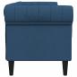 Preview: Chesterfield-Sofa 3-Sitzer Blau Stoff