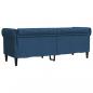 Preview: Chesterfield-Sofa 3-Sitzer Blau Stoff