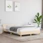 Preview: Bettgestell ohne Matratze Creme 120x190 cm Stoff