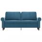 Preview: 2-Sitzer-Sofa Blau 140 cm Samt