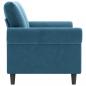 Preview: 2-Sitzer-Sofa Blau 140 cm Samt