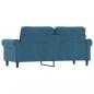 Preview: 2-Sitzer-Sofa Blau 140 cm Samt