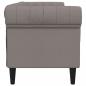 Preview: Chesterfield-Sofa 3-Sitzer Taupe Stoff