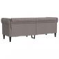 Preview: Chesterfield-Sofa 3-Sitzer Taupe Stoff