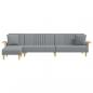 Preview: Schlafsofa in L-Form Hellgrau 279x140x70 cm Stoff