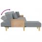 Preview: Schlafsofa in L-Form Hellgrau 279x140x70 cm Stoff