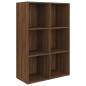 Preview: Bücherregal/Sideboard Braun Eichen-Optik 66x30x98 cm