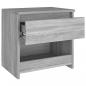 Preview: Nachttisch Grau Sonoma 40x30x39 cm Holzwerkstoff