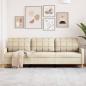 Preview: ARDEBO.de - 3-Sitzer-Sofa Creme 210 cm Stoff