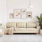 Preview: 3-Sitzer-Sofa Creme 210 cm Stoff