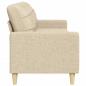 Preview: 3-Sitzer-Sofa Creme 210 cm Stoff