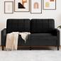 Preview: ARDEBO.de - 2-Sitzer-Sofa Schwarz 140 cm Samt