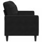 Preview: 2-Sitzer-Sofa Schwarz 140 cm Samt