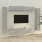 Preview: ARDEBO.de - 8-tlg. TV-Schrank-Set Betongrau Holzwerkstoff