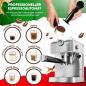 Preview: ProfiCook PC-ES-KA 1267 Espresso-Kaffeemaschine, 1100 W, 20 bar, 1,5 Wassertank, Edelstahl