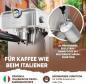 Preview: ProfiCook PC-ES-KA 1267 Espresso-Kaffeemaschine, 1100 W, 20 bar, 1,5 Wassertank, Edelstahl