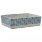 Preview: Aufsatzwaschbecken Grau Blau Rechteckig 46x35,5x13cm Keramik