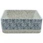 Preview: Aufsatzwaschbecken Grau Blau Rechteckig 46x35,5x13cm Keramik