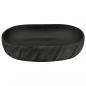 Preview: Aufsatzwaschbecken Schwarz Oval 59x40x14 cm Keramik