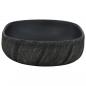 Preview: Aufsatzwaschbecken Schwarz Oval 59x40x14 cm Keramik