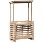 Preview: Gartenbar mit Dach 112,5x57x195,5 cm Massivholz Kiefer