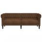 Preview: Chesterfield-Sofa 3-Sitzer Braun Stoff