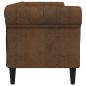 Preview: Chesterfield-Sofa 3-Sitzer Braun Stoff